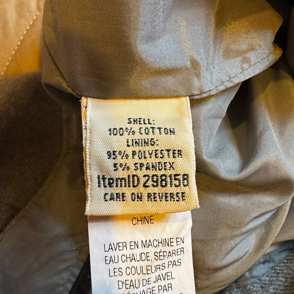 LL Bean Pants Classic Fit Cotton Tweed Flat Front Gray Straight Leg Women’s 18 - Picture 4 of 16